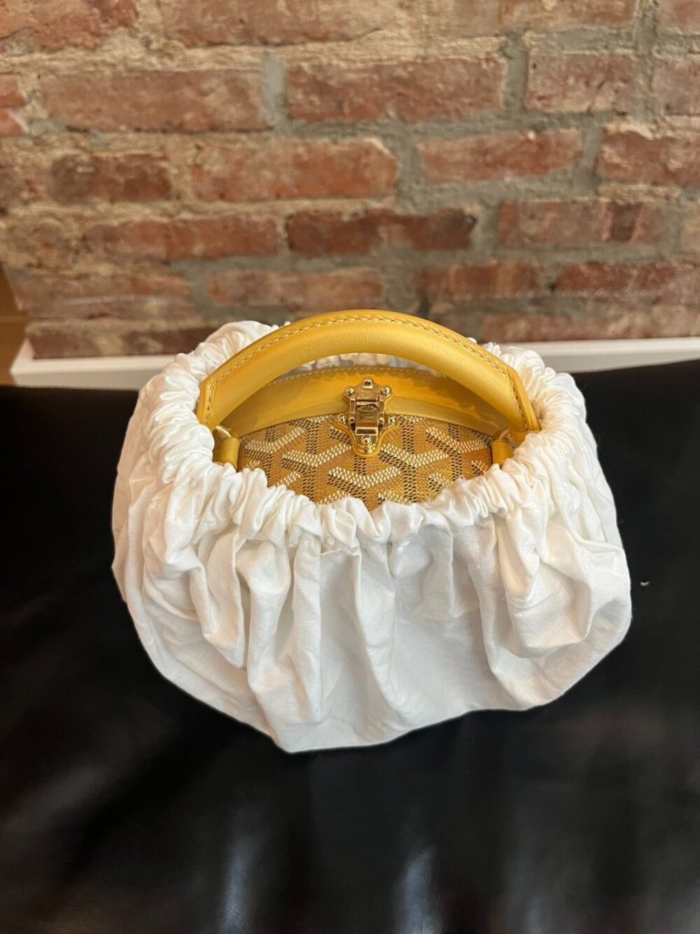 Goyard Yellow Goyardine Canvas Alto Hatbox Box Trunk Bag - Picture 7 of 7